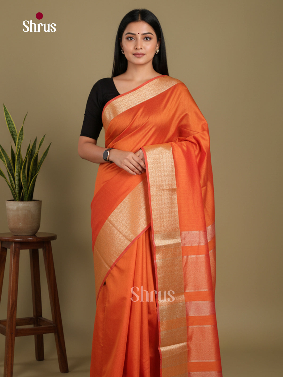 Orange- Art Maheshwari  Saree
