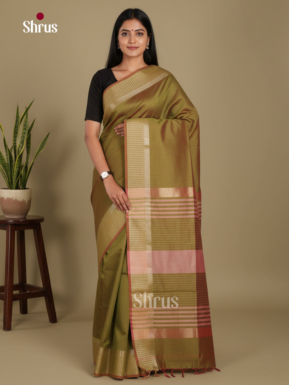 Olive Green- Art Maheshwari  Saree