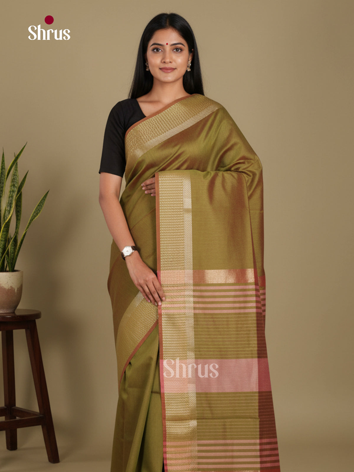 Olive Green- Art Maheshwari  Saree
