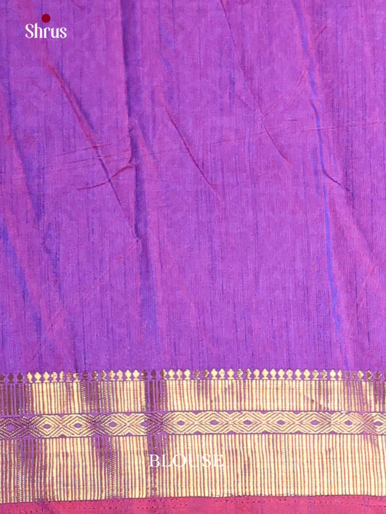 Pink & Purple - Semi Patola Saree - Shop on Shrus.com
