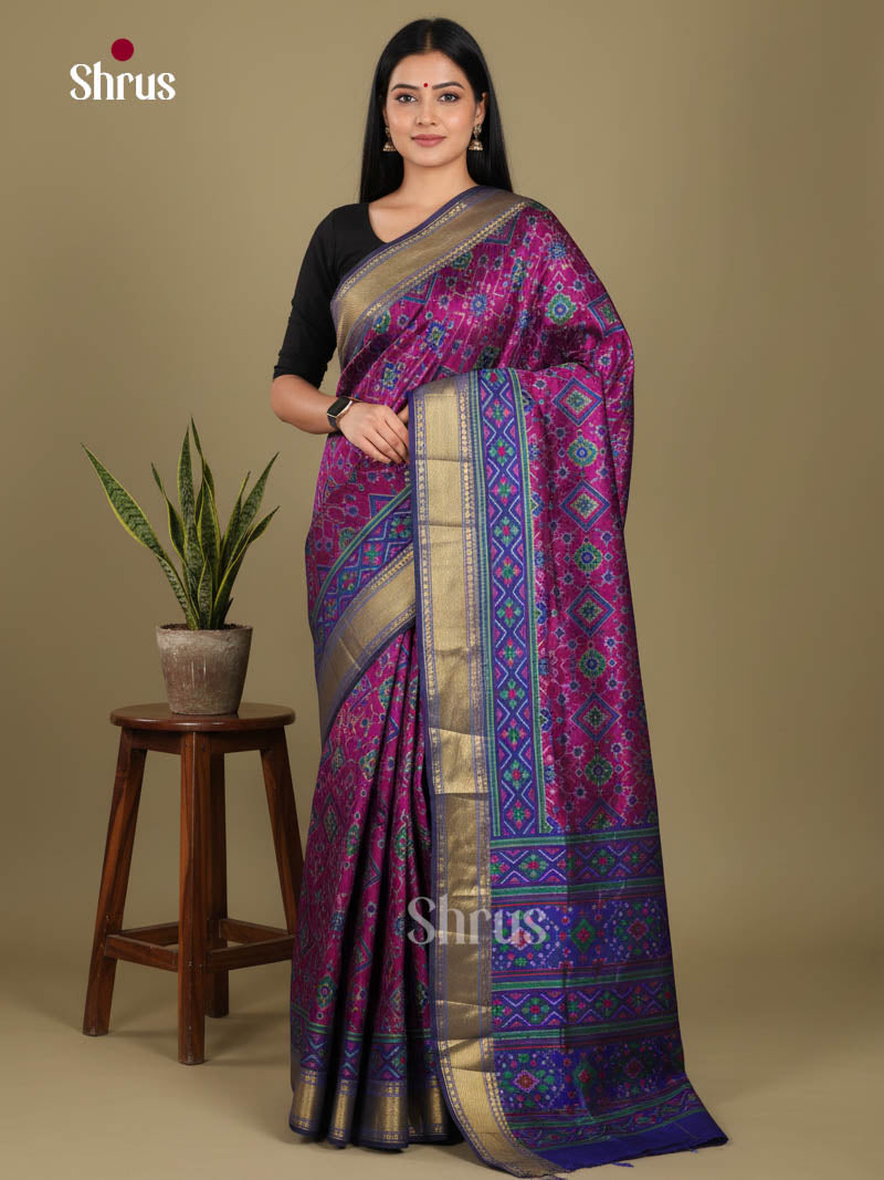 Vadamalli & Blue - Semi Patola Saree