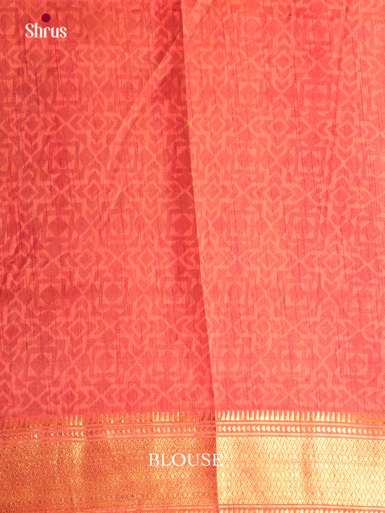 Brown & Orange - Semi Patola Saree