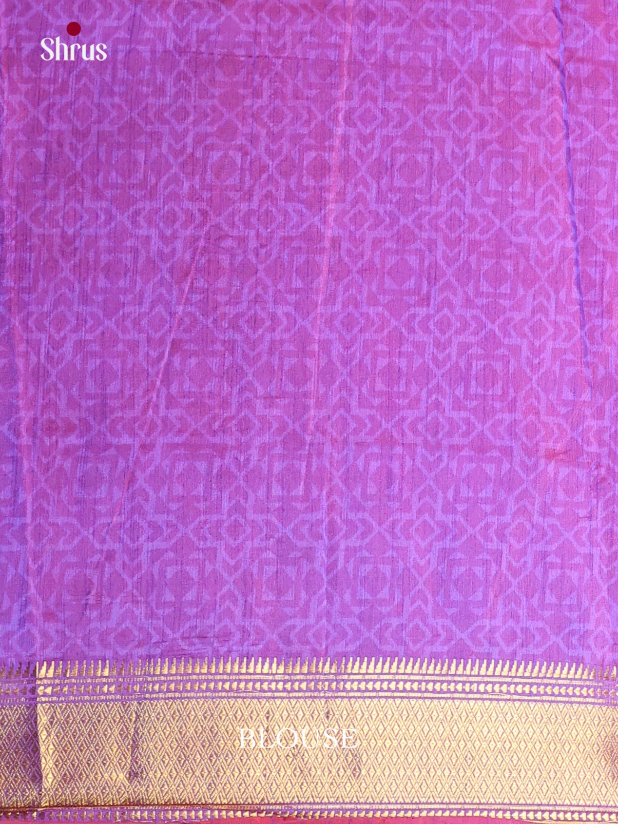 Pink & Purple - Semi Patola Saree - Shop on Shrus.com