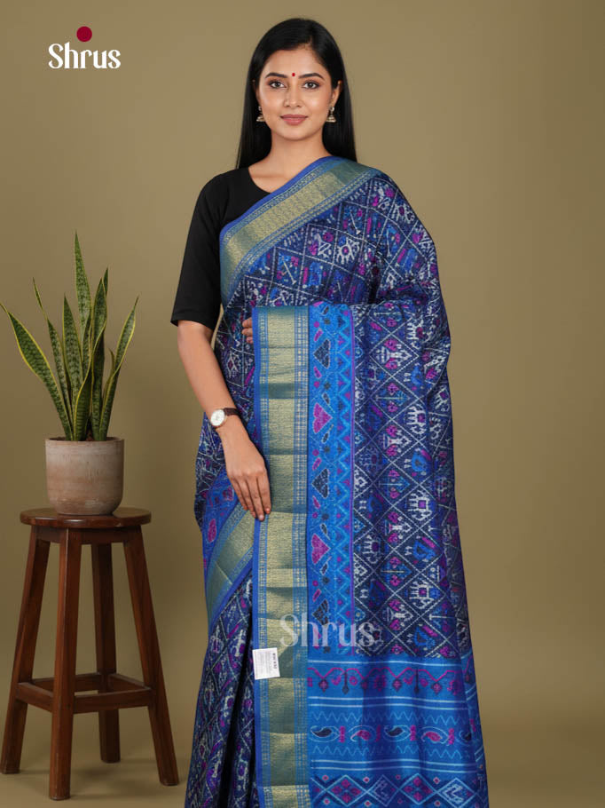 Blue - Semi Patola Saree