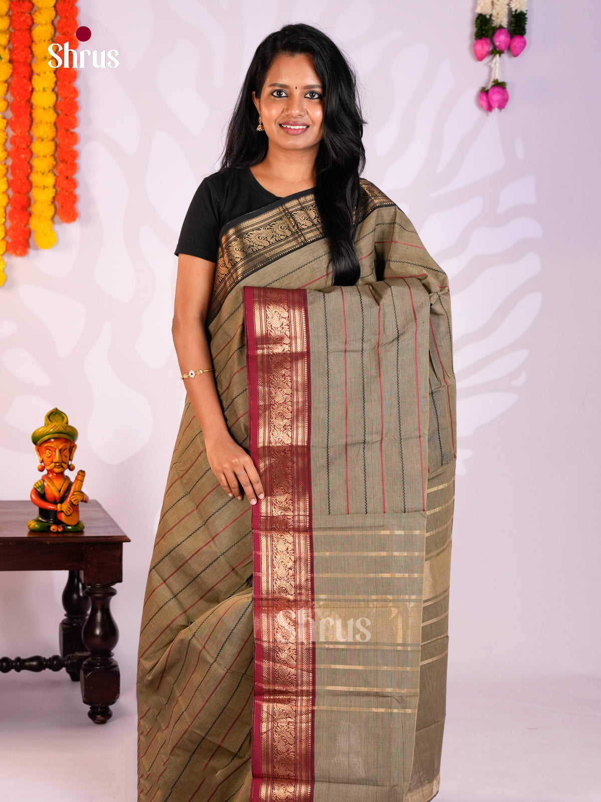 DKS13425 - Chettinad Cotton Saree - Shop on Shrus.com