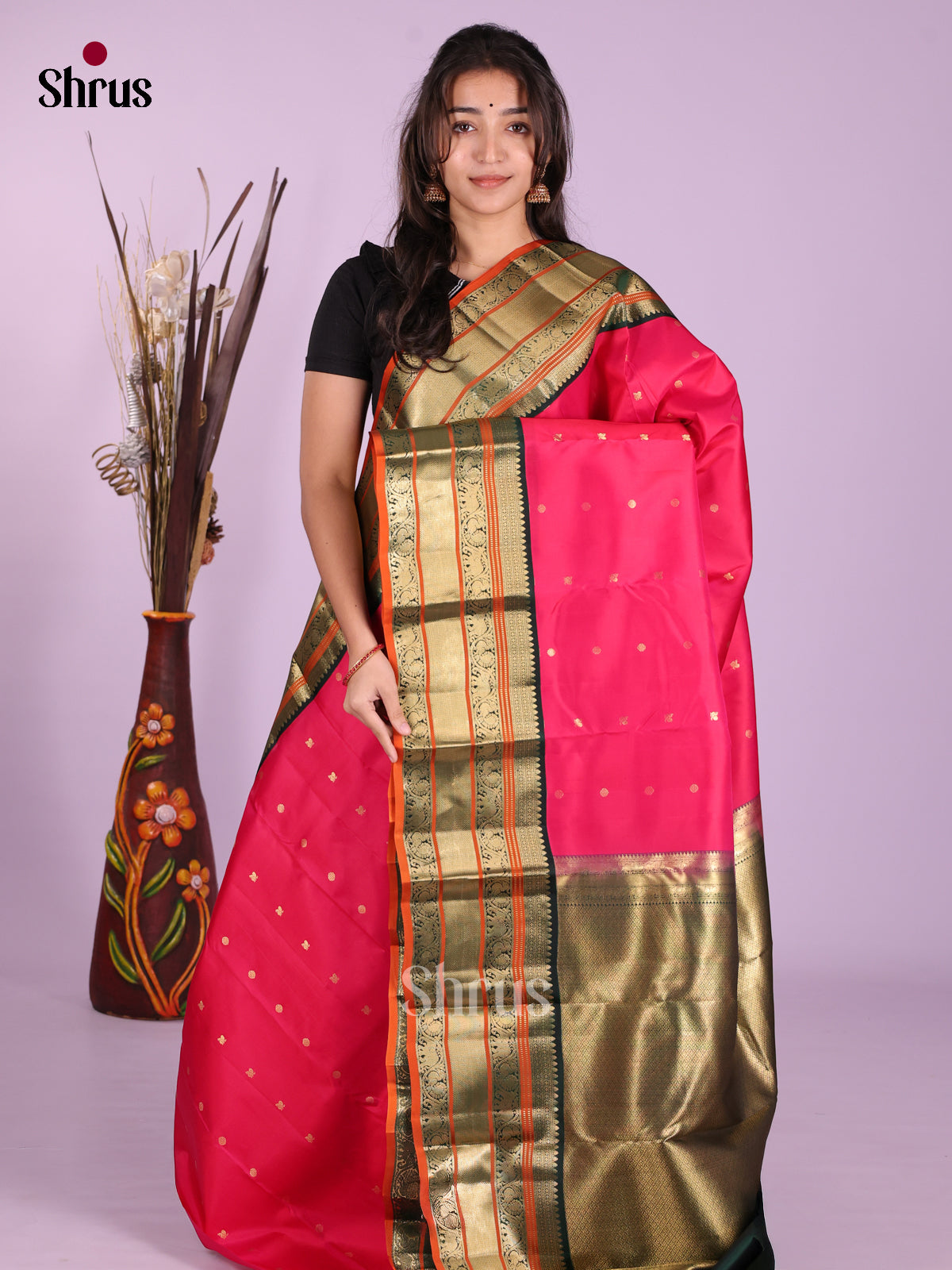 DKS13449 - Kanchipuram silk (HR) Saree - Shop on Shrus.com