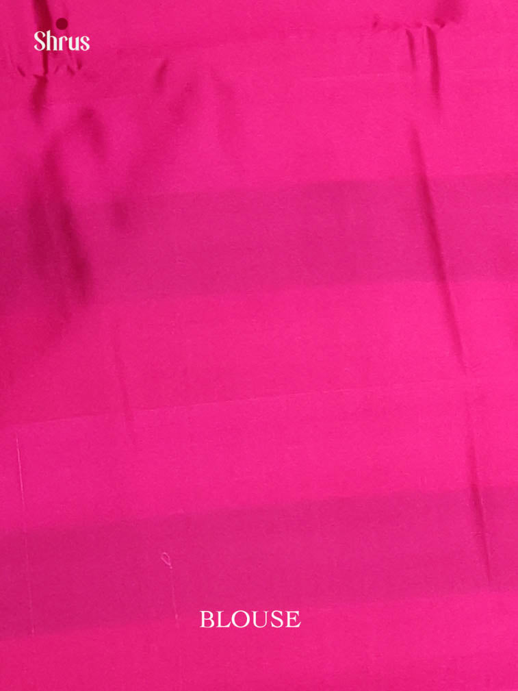 Green & Pink - Semi Softsilk Saree