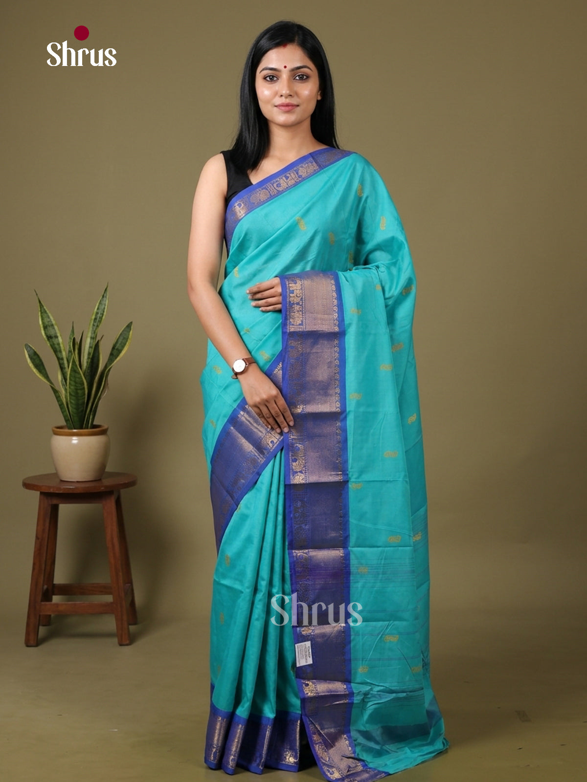 DKS14281 - Chettinad Mix Cotton-Without Blouse Saree