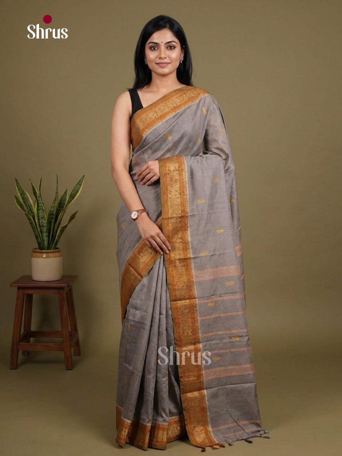DKS14318 - Chettinad Mix Cotton-Without Blouse Saree