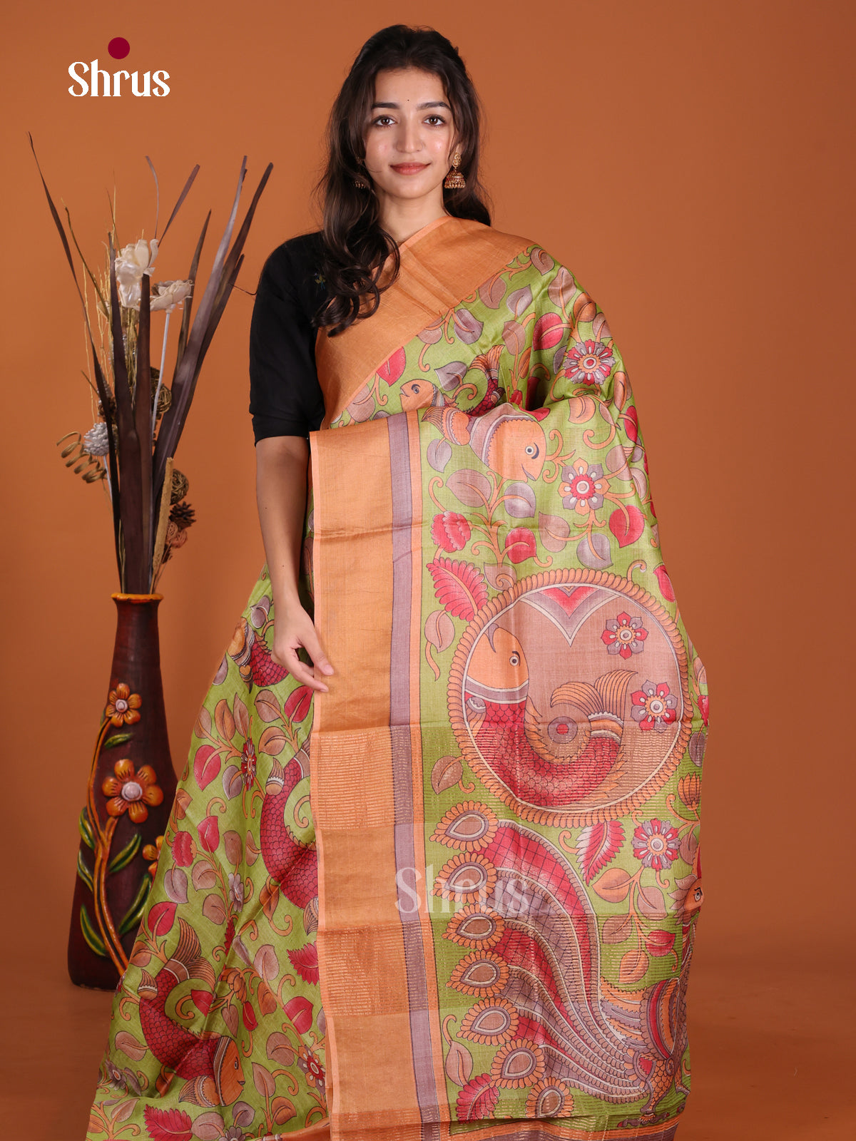DKS15002 - Printed Tussar Saree