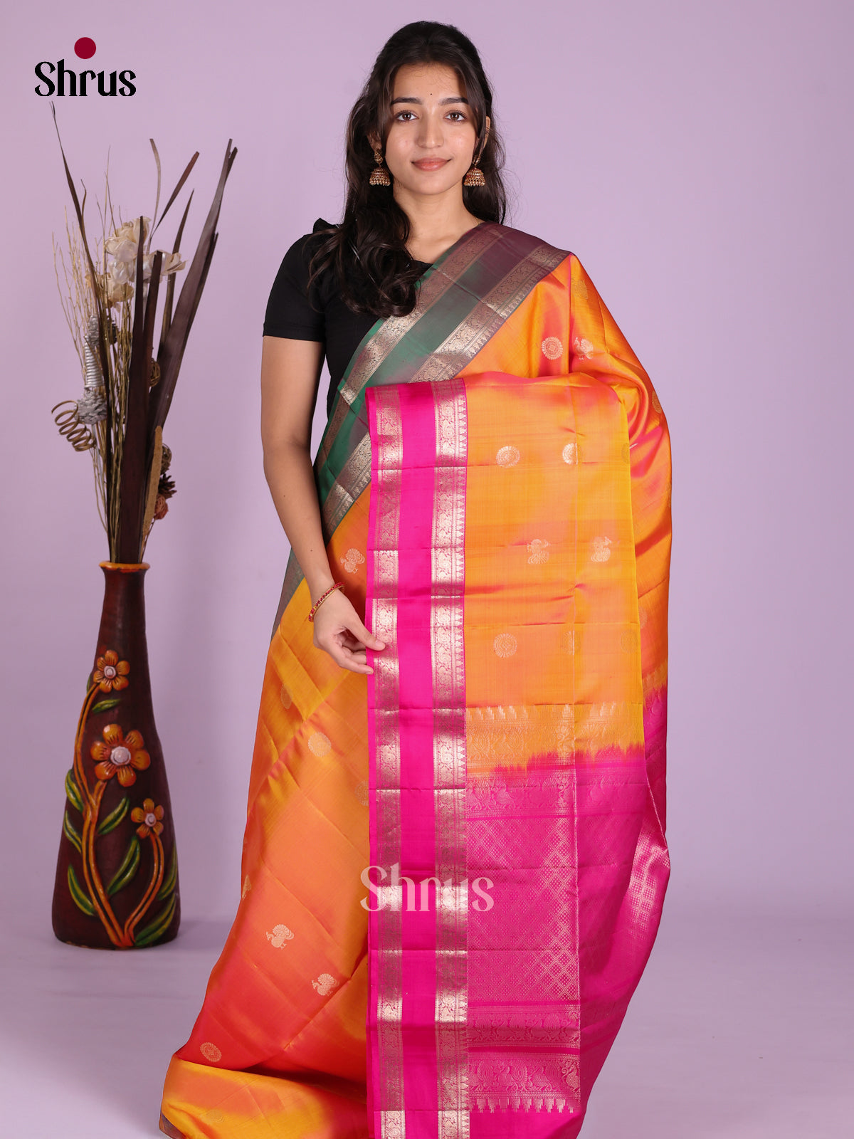DKS15097 - Soft Silk (HR) Saree - Shop on Shrus.com