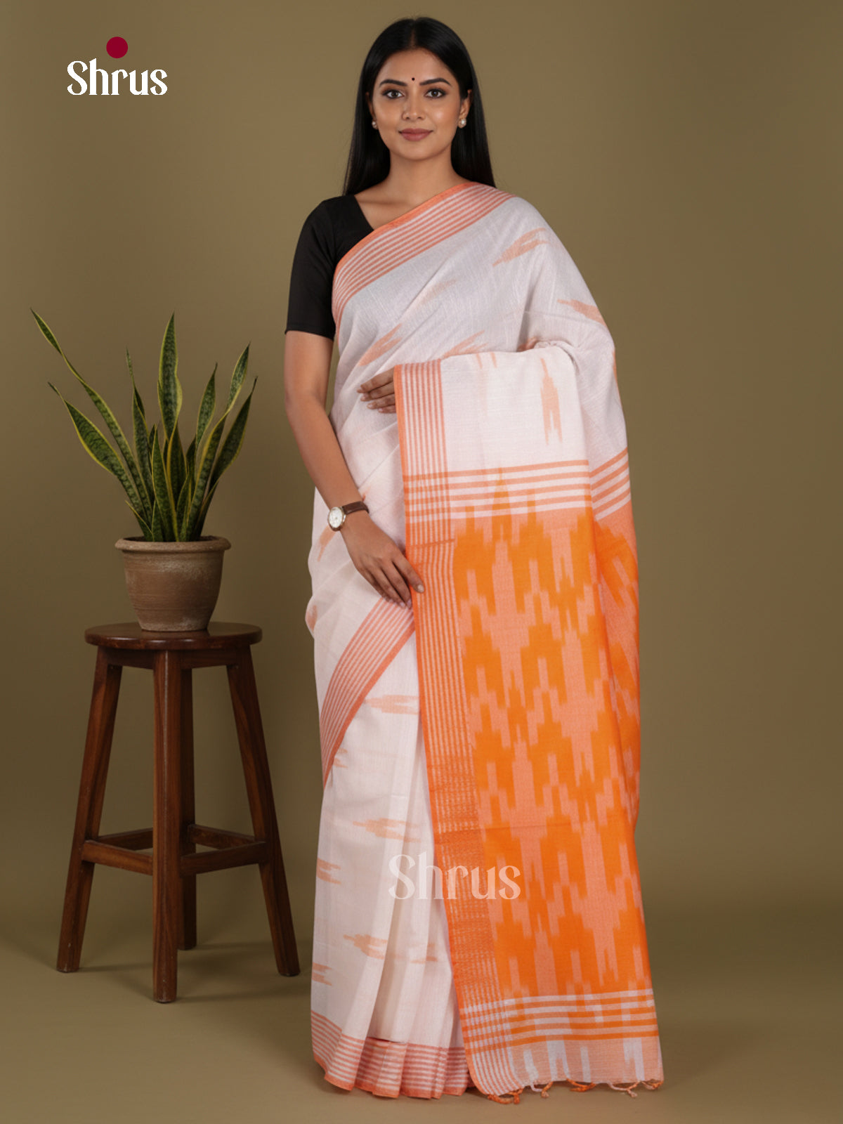 DKS17003 - Semi Ikkat Saree