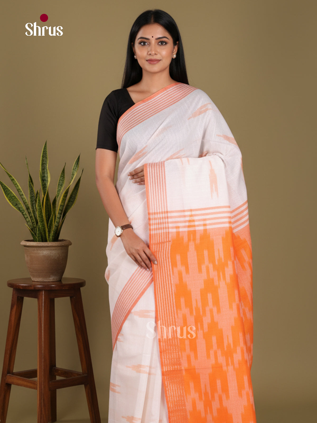 DKS17003 - Semi Ikkat Saree