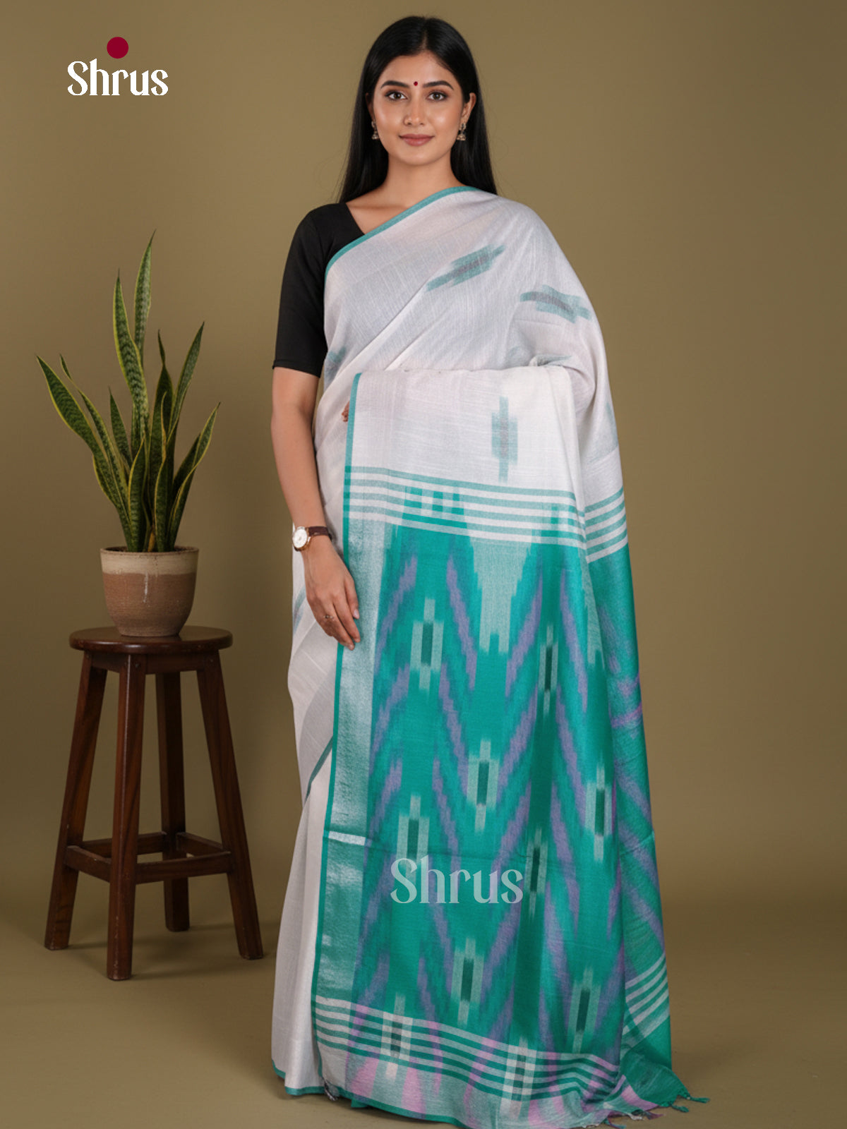 DKS17009 - Semi Ikkat Saree