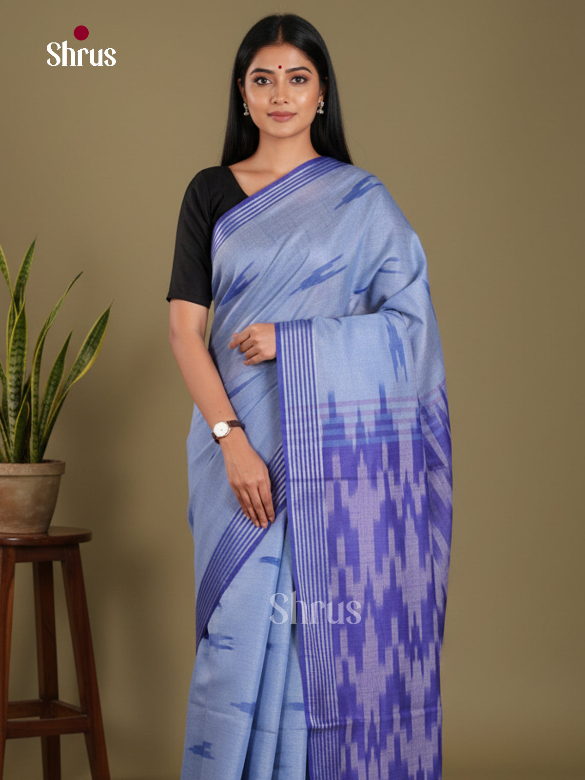 DKS17010 - Semi Ikkat Saree