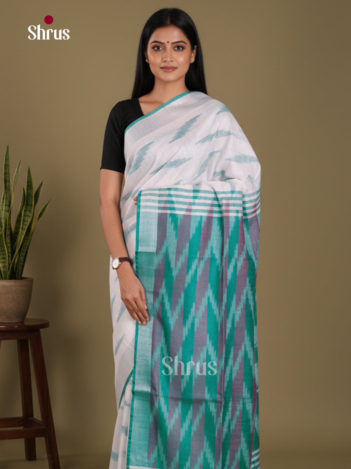 DKS17011 - Semi Ikkat Saree