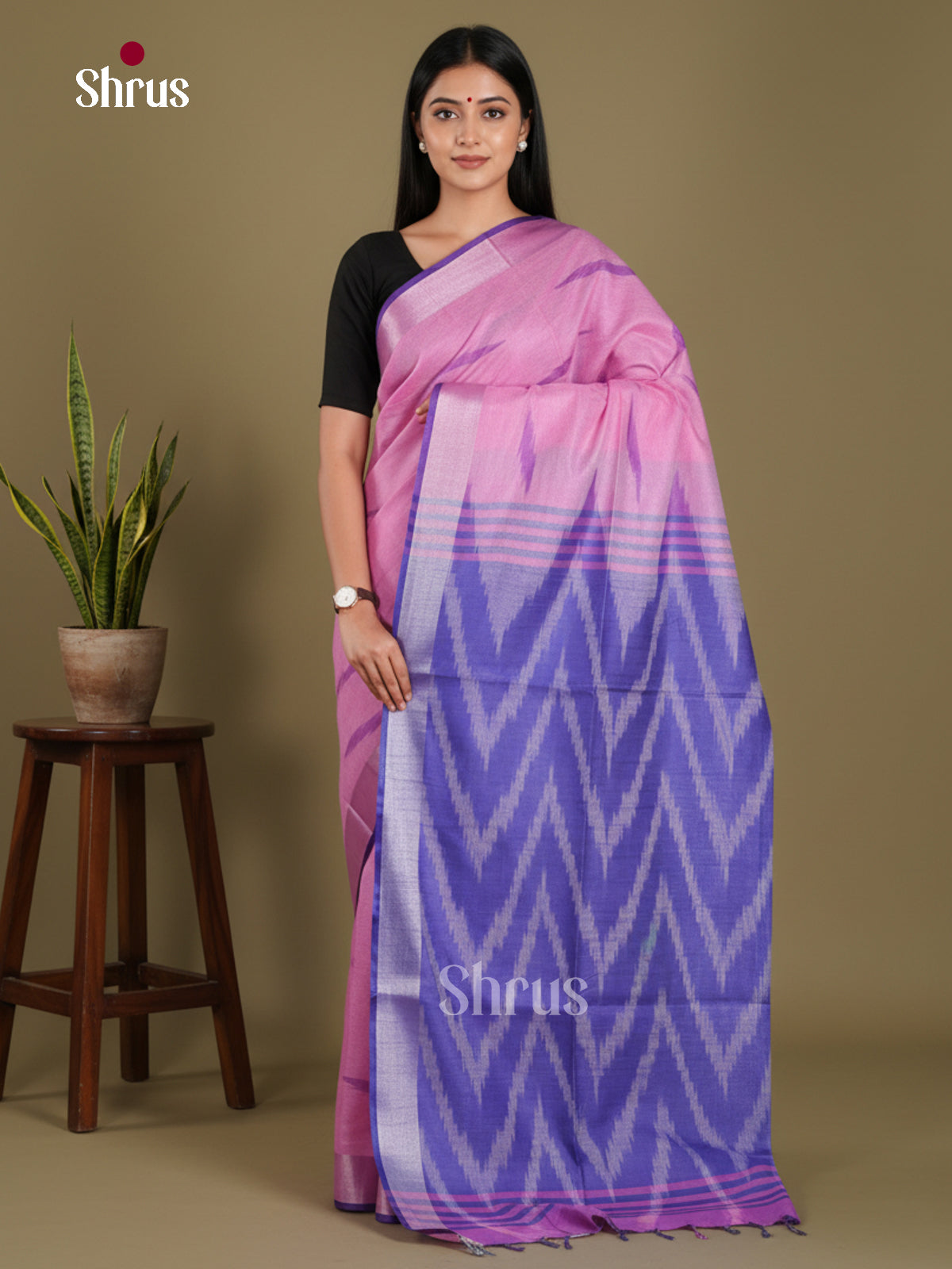 DKS17012 - Semi Ikkat Saree
