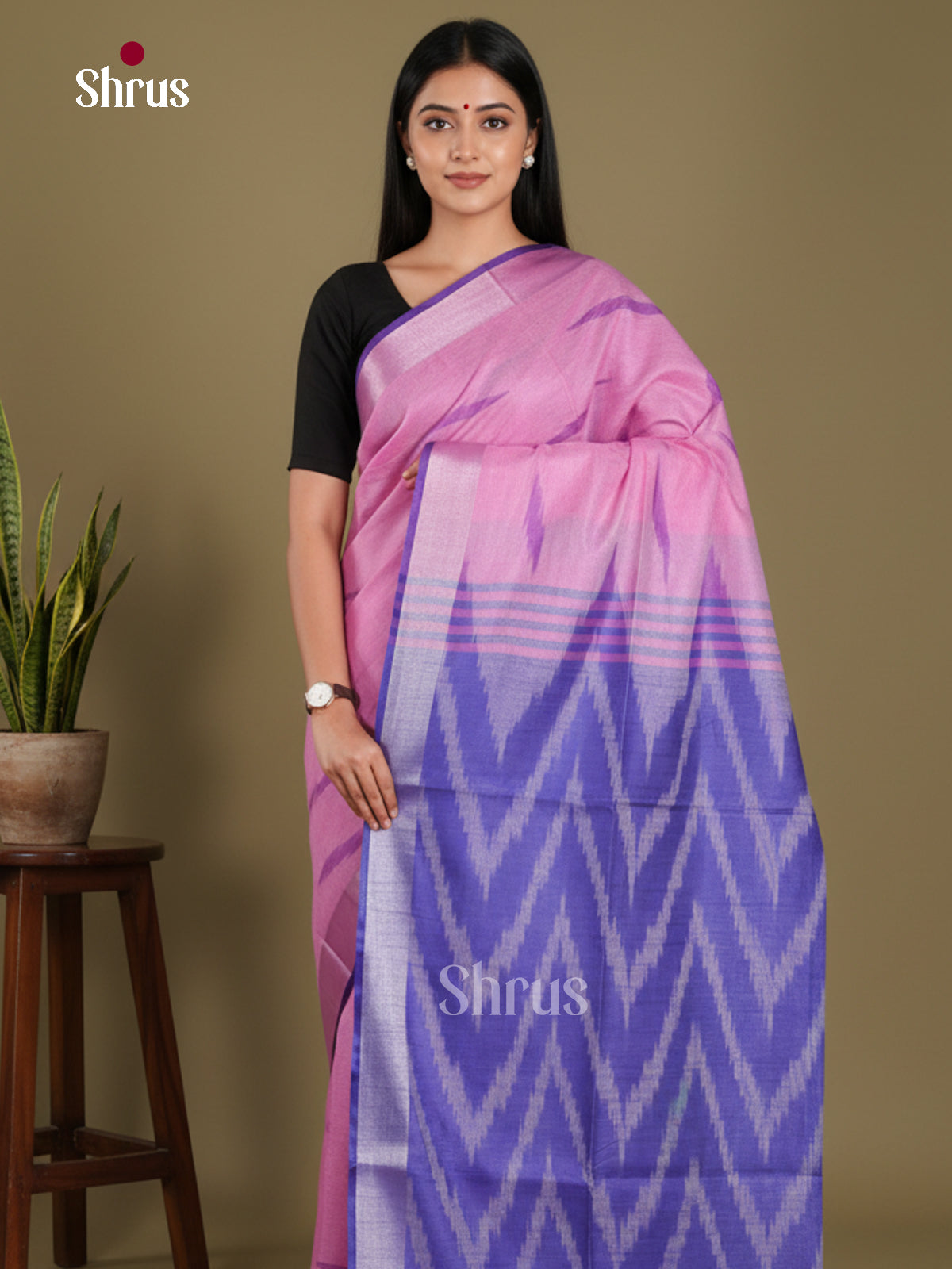 DKS17012 - Semi Ikkat Saree