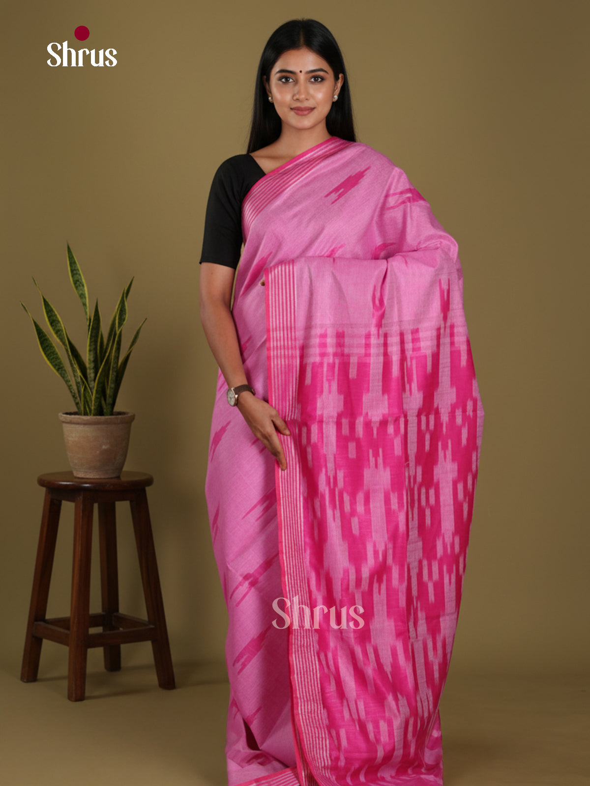 DKS17013 - Semi Ikkat Saree