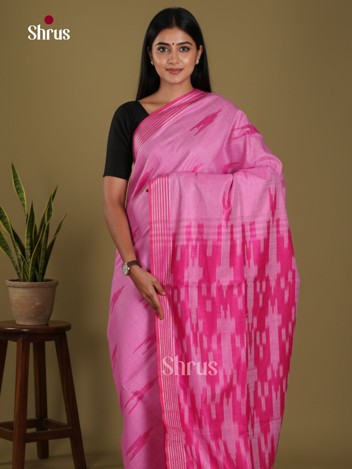 DKS17013 - Semi Ikkat Saree