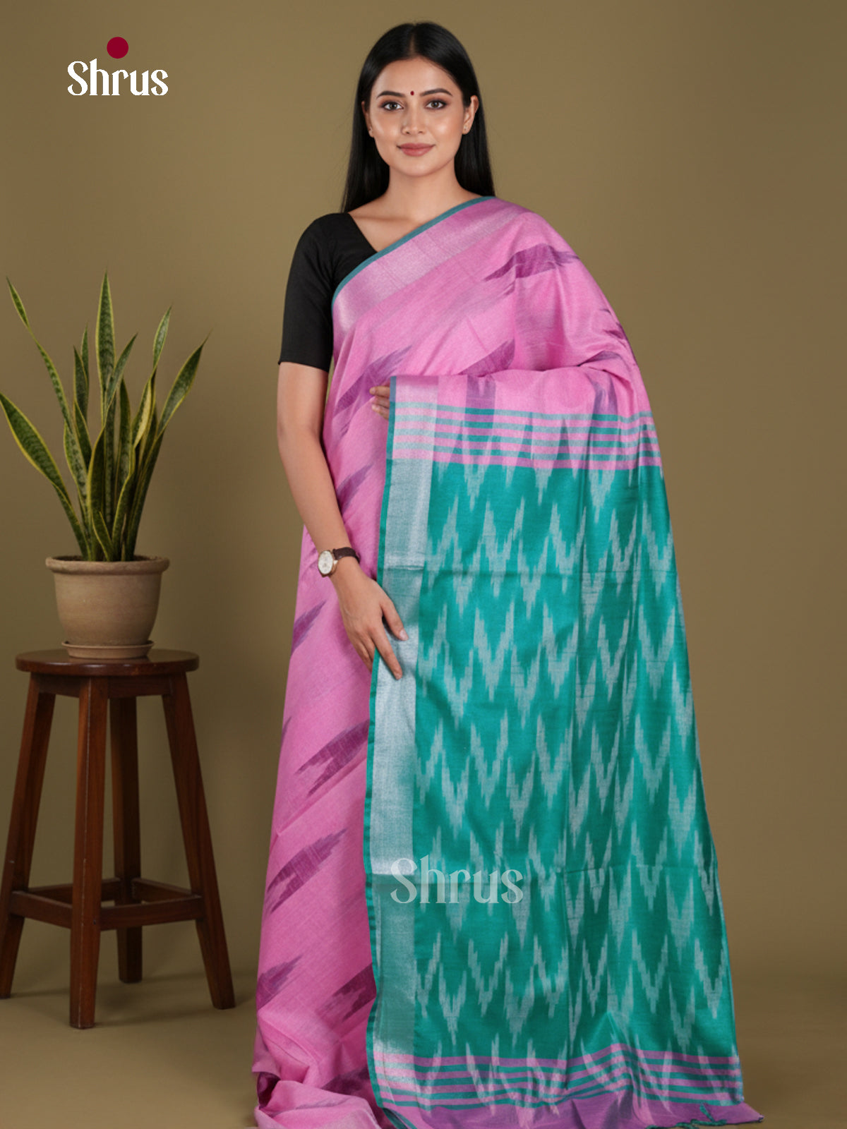 DKS17014 - Semi Ikkat Saree