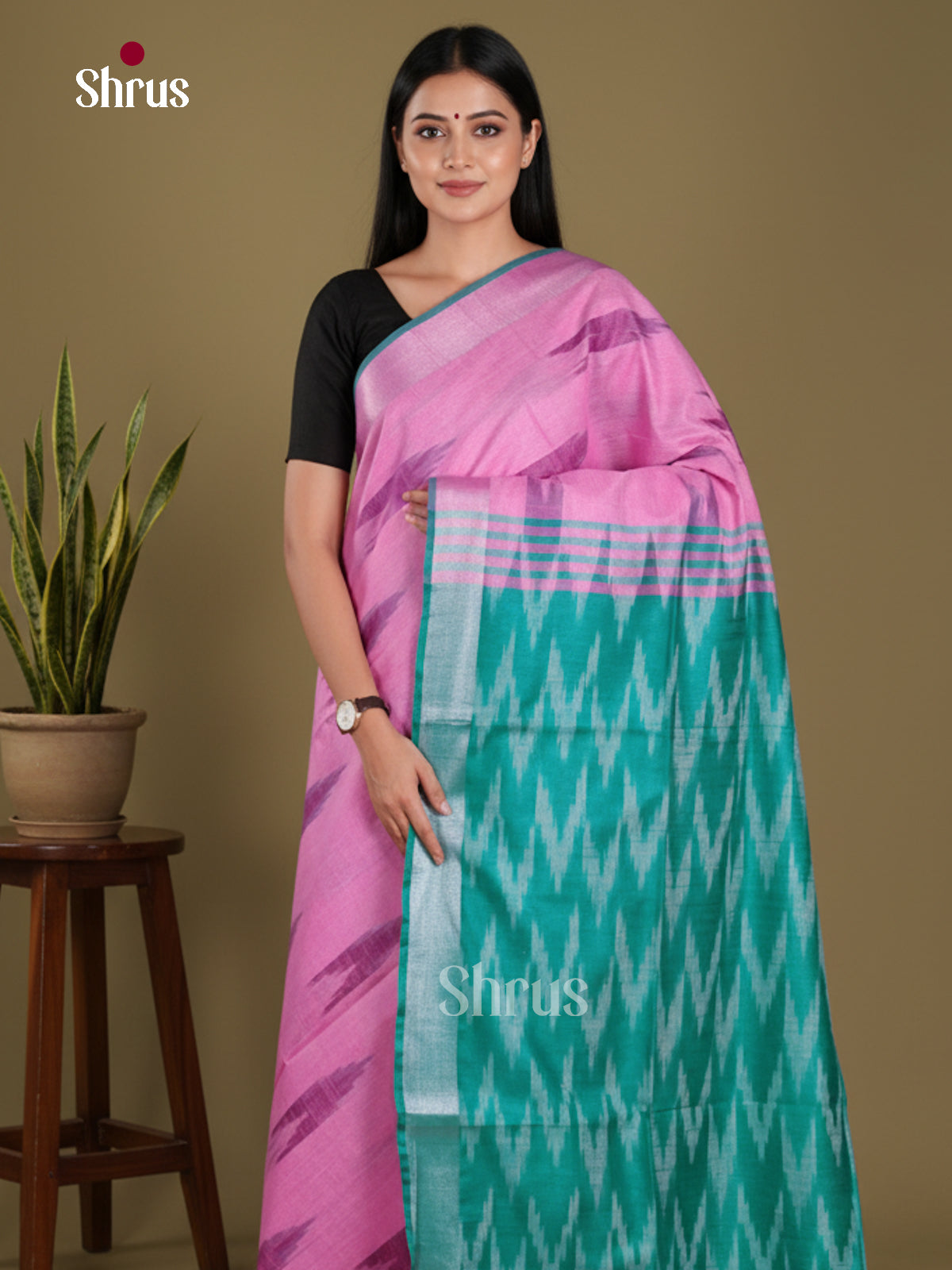 DKS17014 - Semi Ikkat Saree