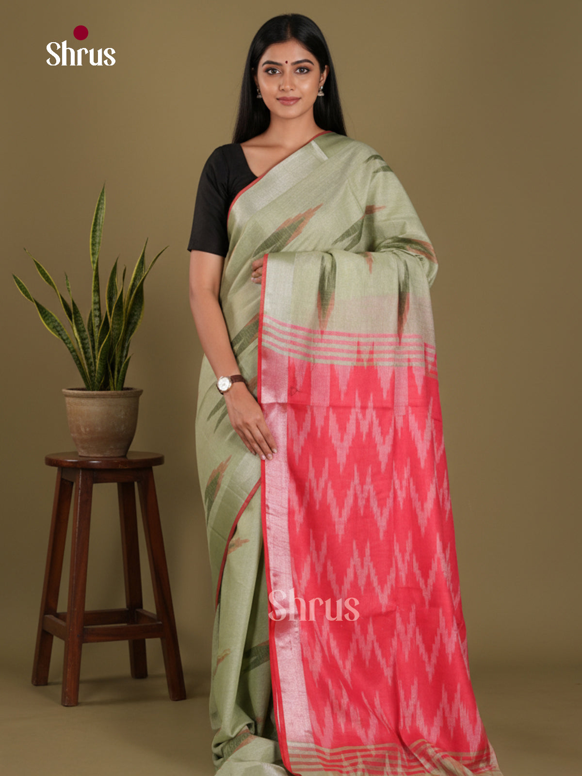 DKS17016 - Semi Ikkat Saree