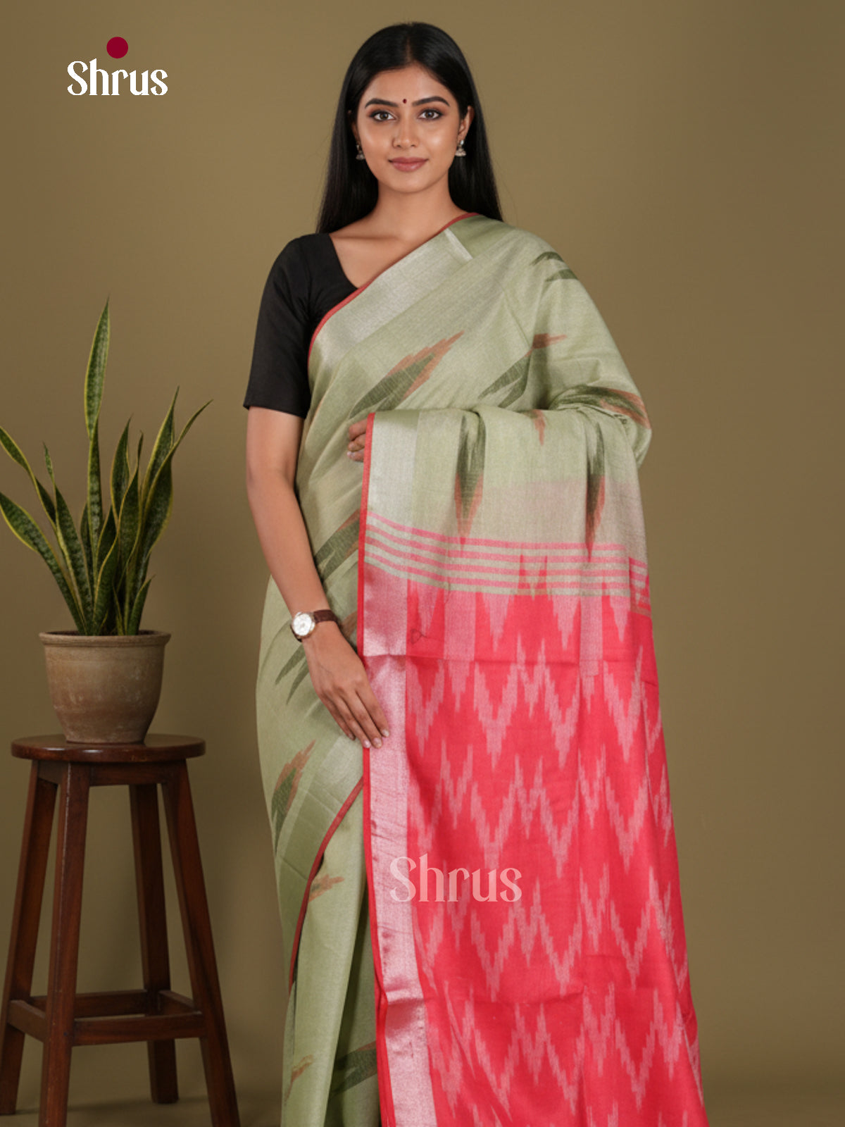 DKS17016 - Semi Ikkat Saree