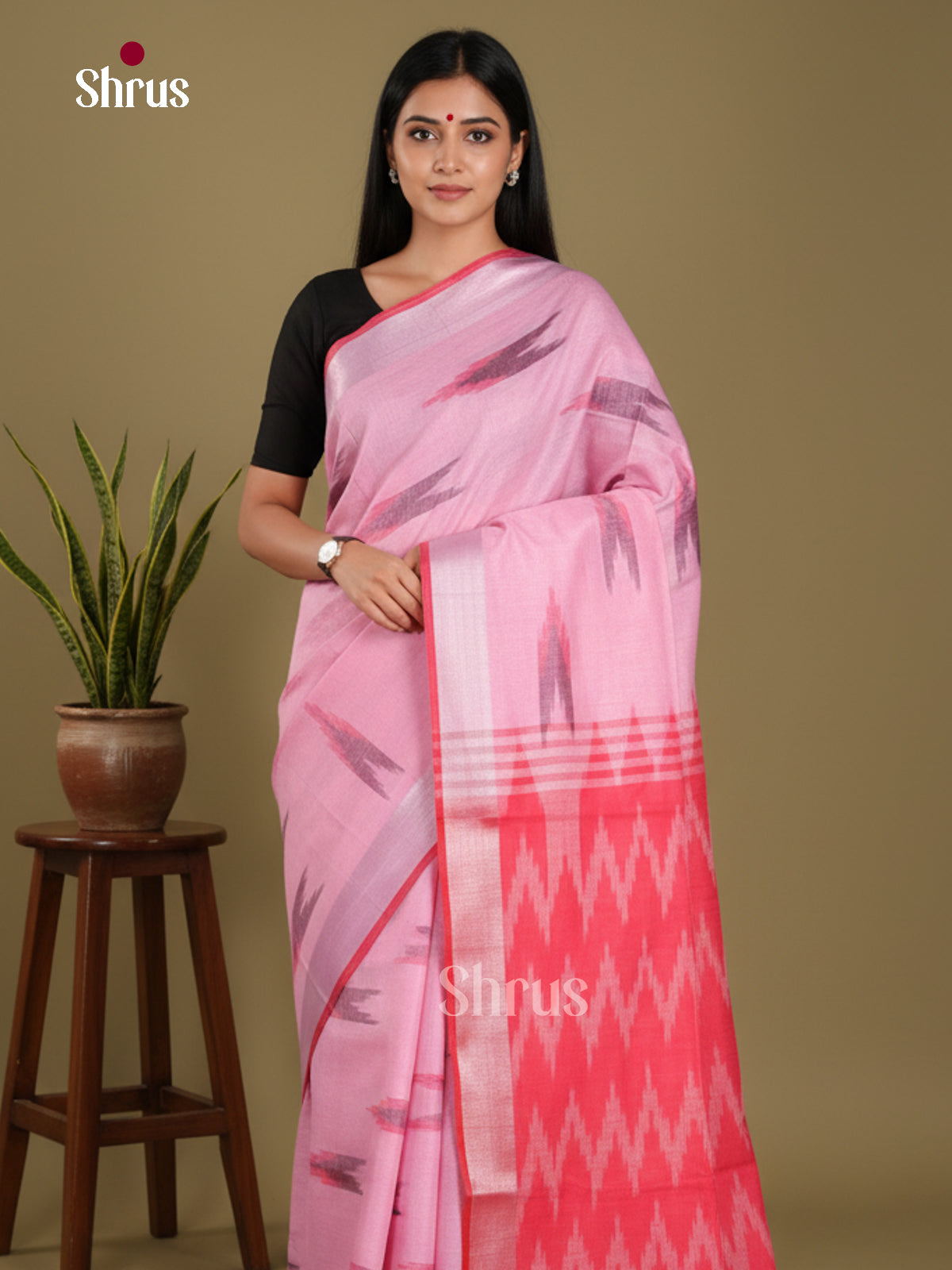 DKS17017 - Semi Ikkat Saree