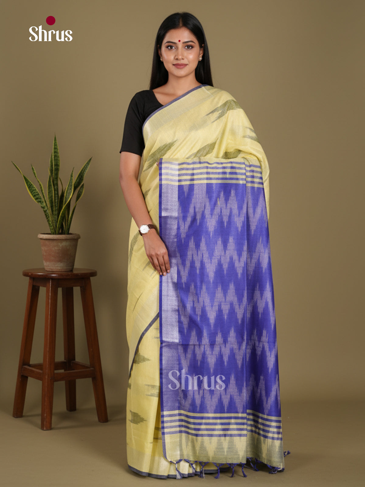 DKS17023 - Semi Ikkat Saree