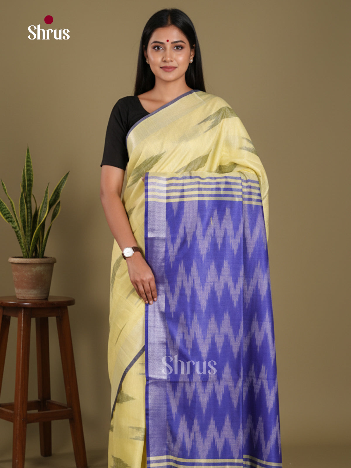 DKS17023 - Semi Ikkat Saree