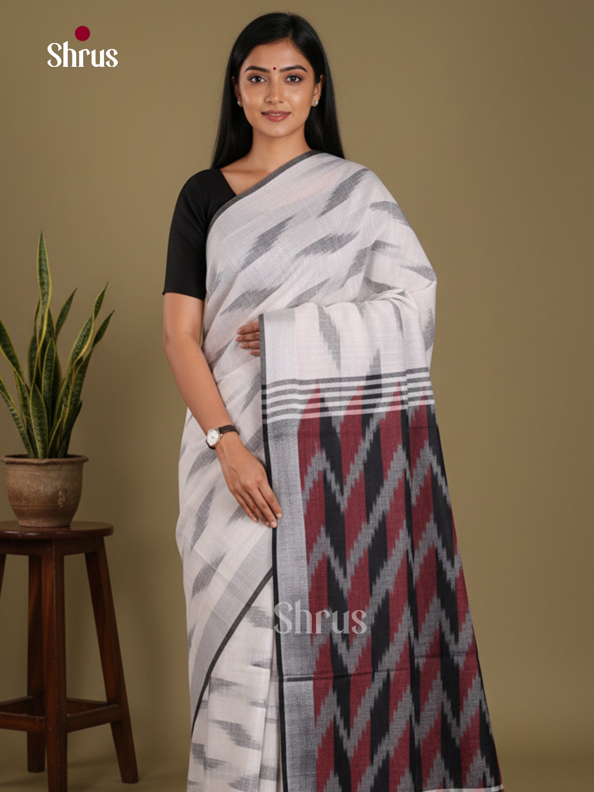 DKS17025 - Semi Ikkat Saree
