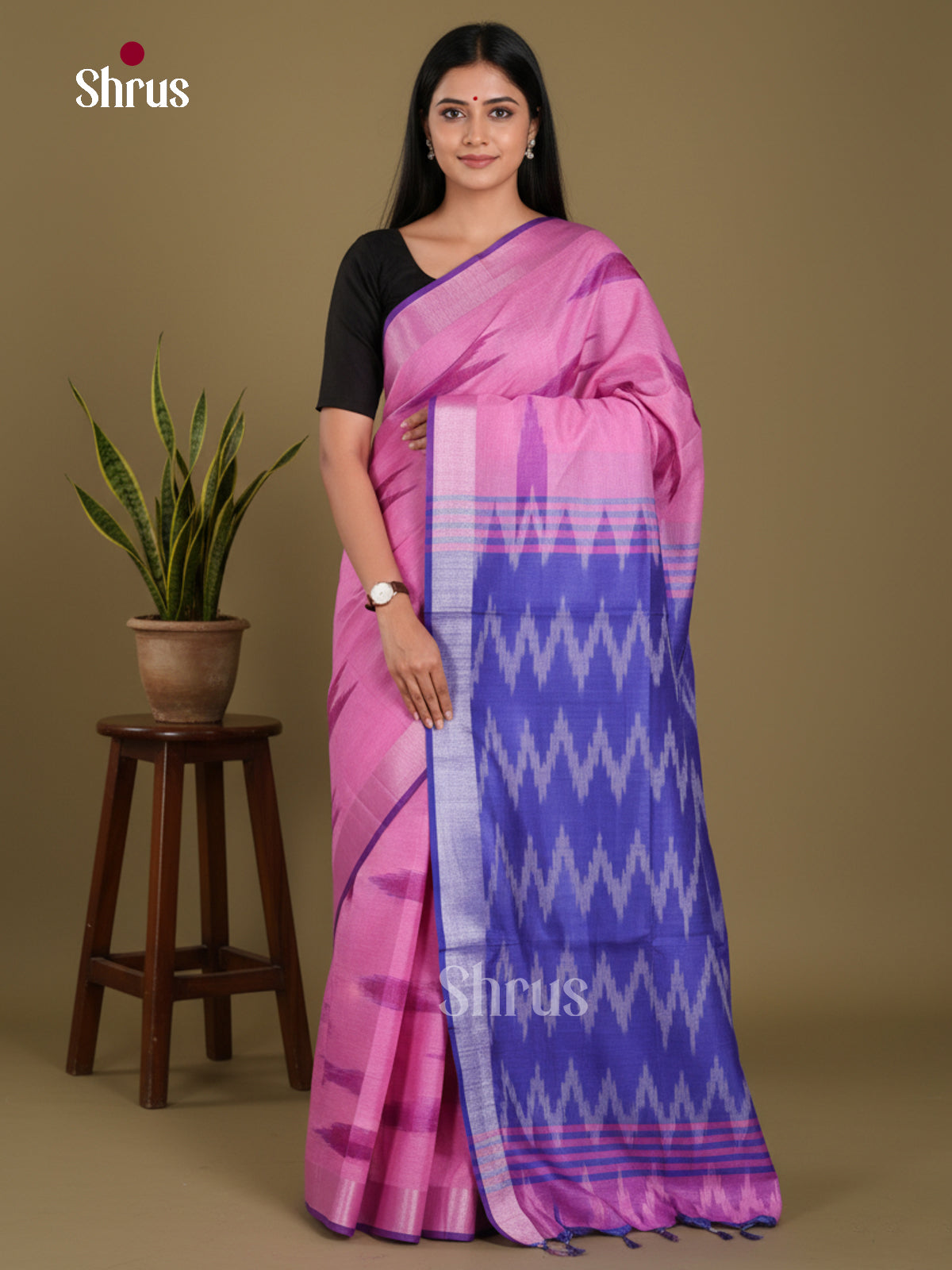 DKS17027 - Semi Ikkat Saree