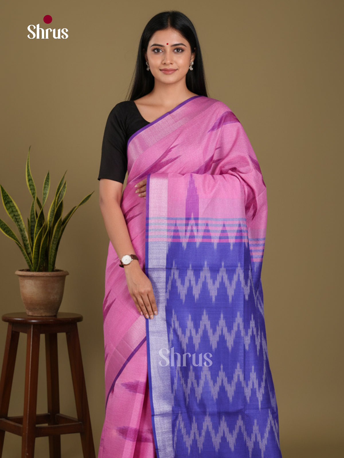 DKS17027 - Semi Ikkat Saree