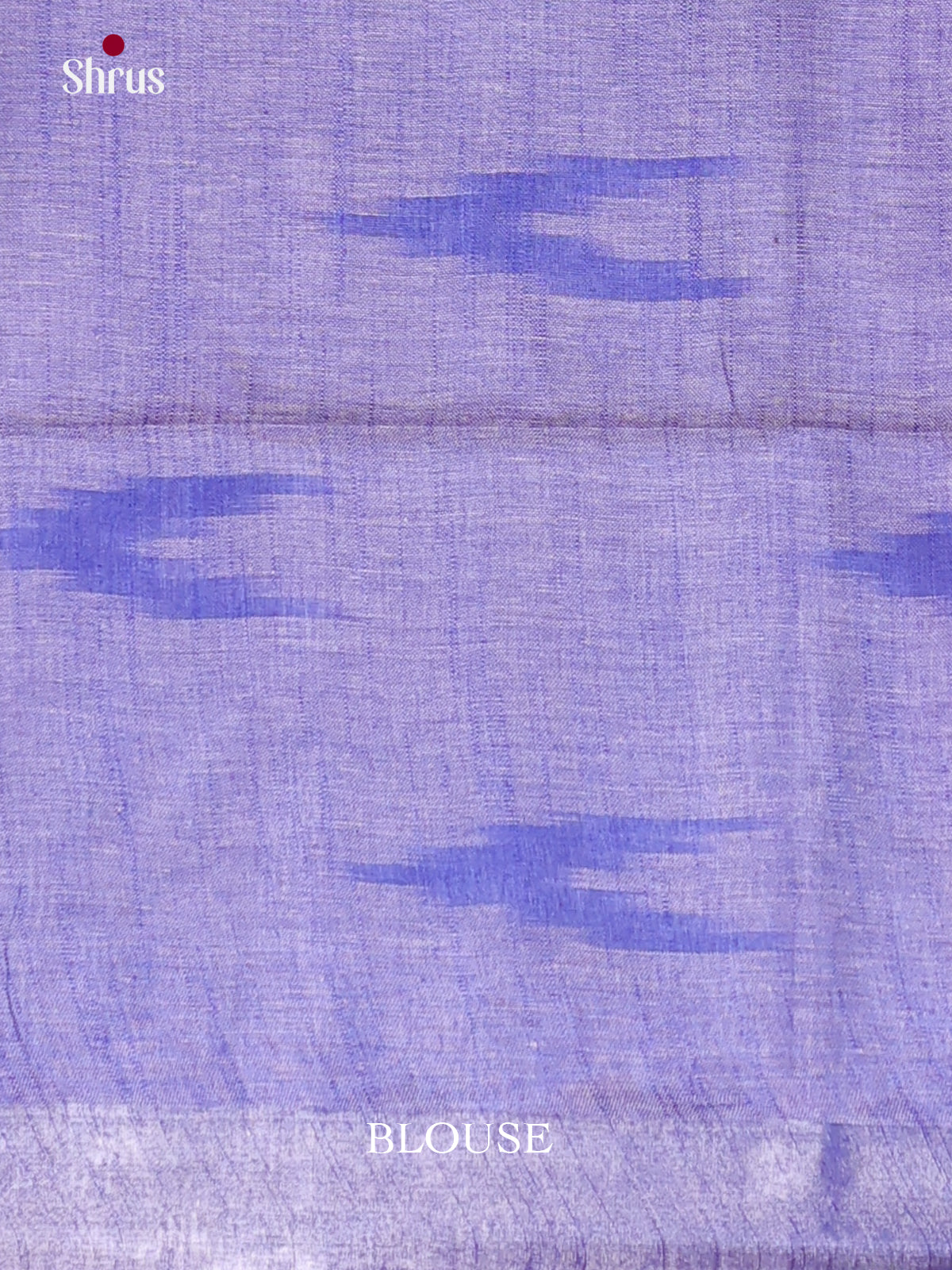 Sandal & Blue - Semi Ikkat Saree