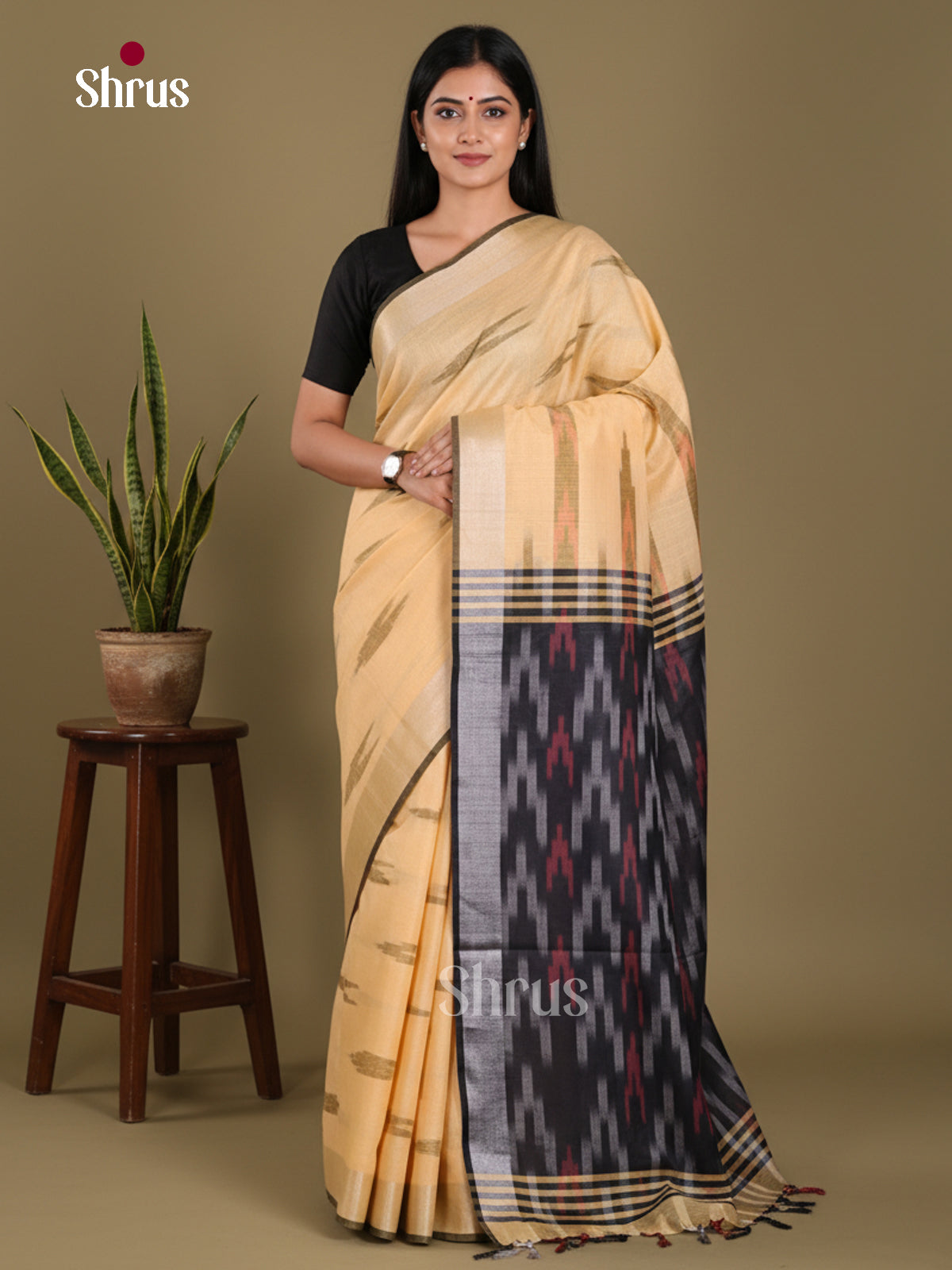 DKS17054 - Semi Ikkat Saree