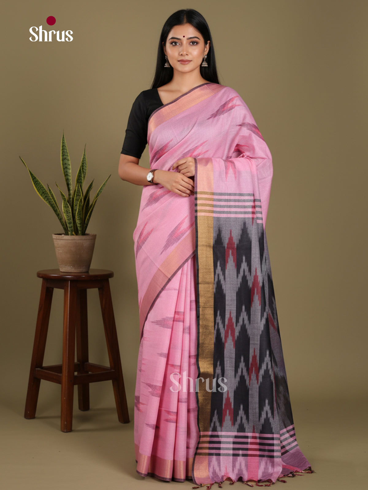 DKS17055 - Semi Ikkat Saree
