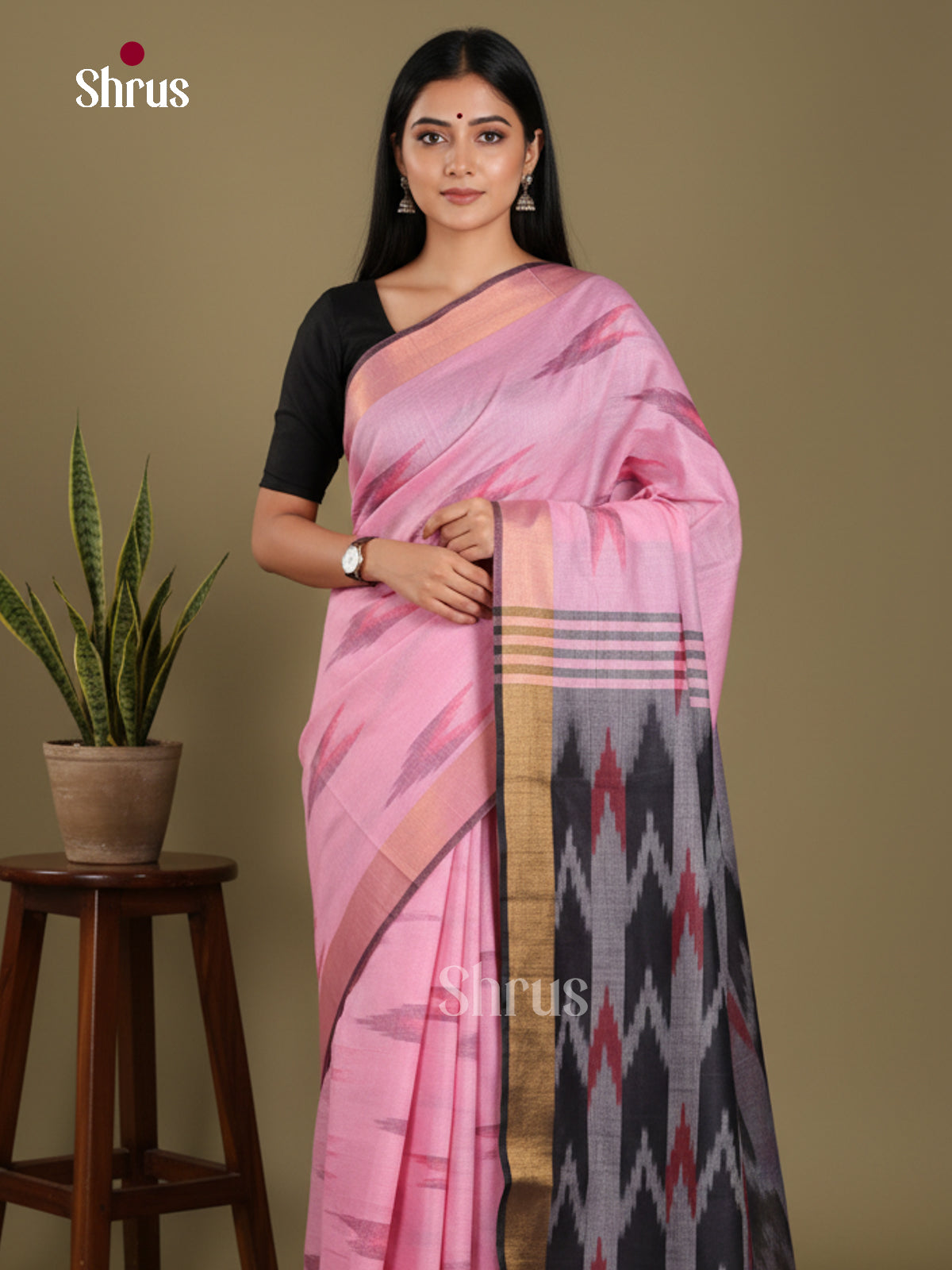 DKS17055 - Semi Ikkat Saree