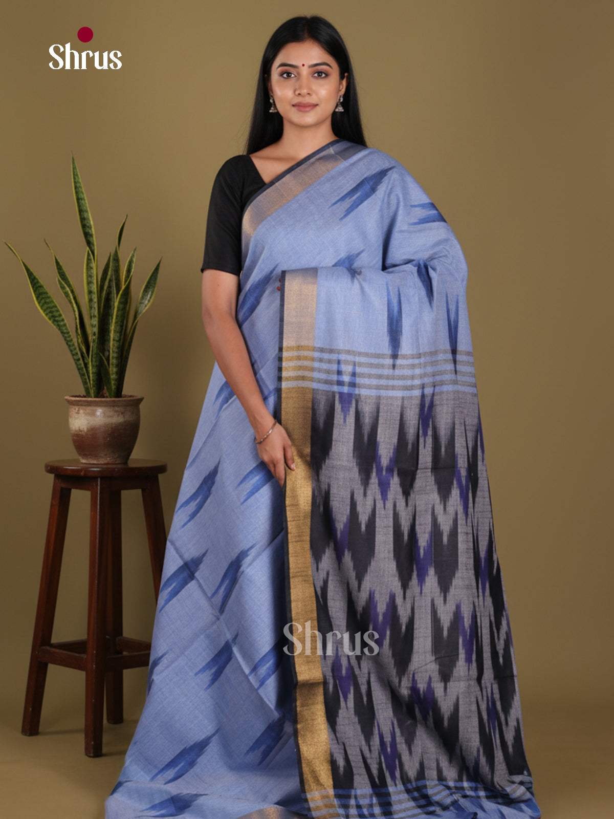 DKS17060 - Semi Ikkat Saree