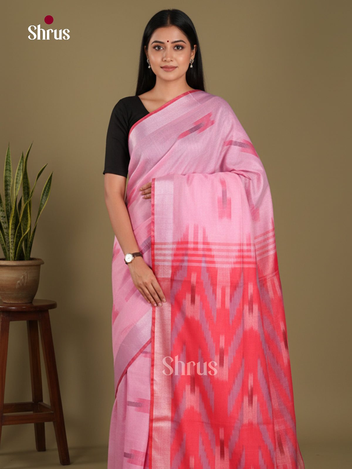DKS17065 - Semi Ikkat Saree