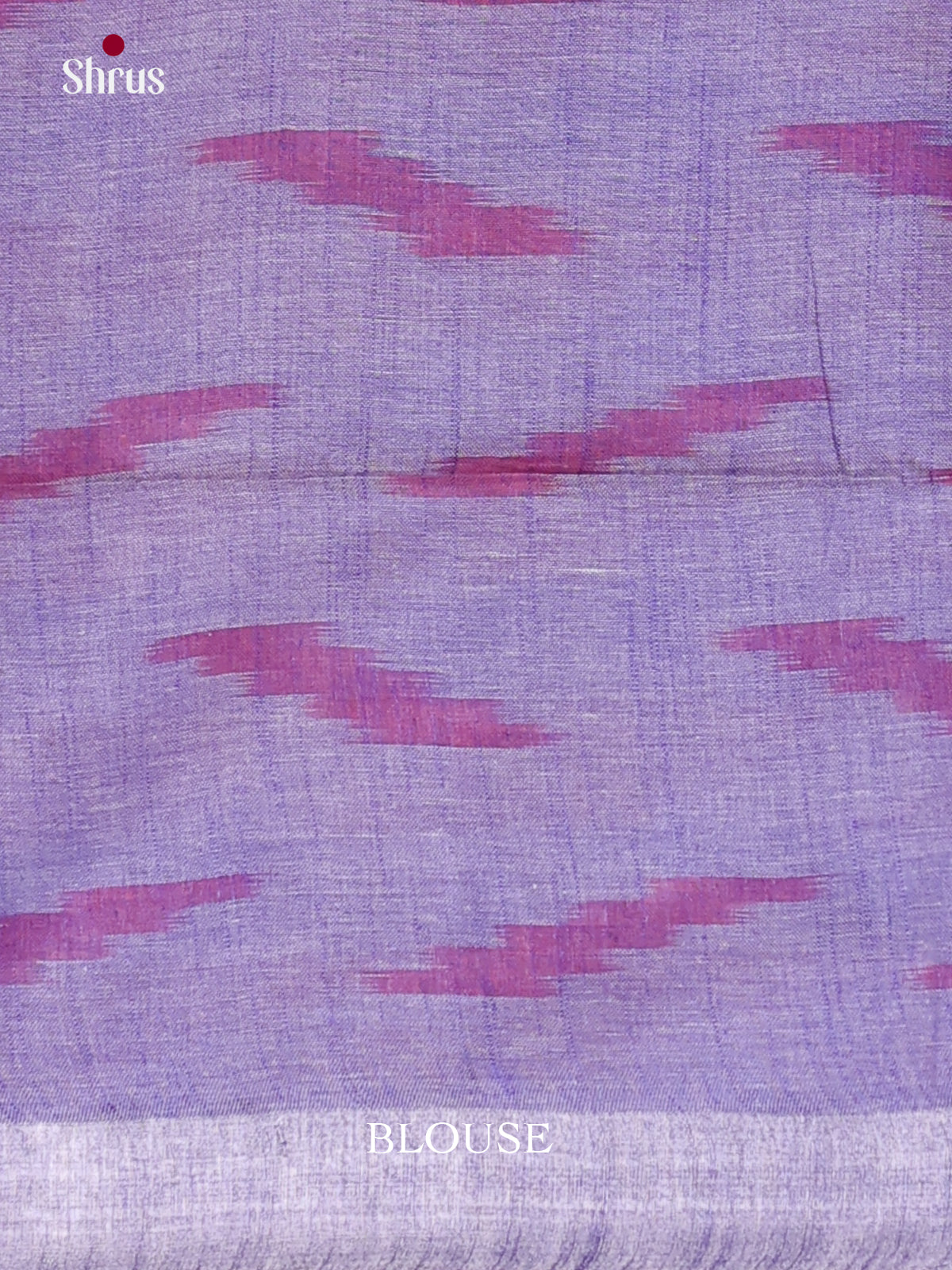 White & Blue - Semi Ikkat Saree