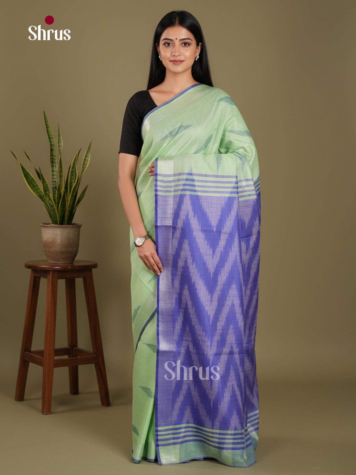 DKS17079 - Semi Ikkat Saree