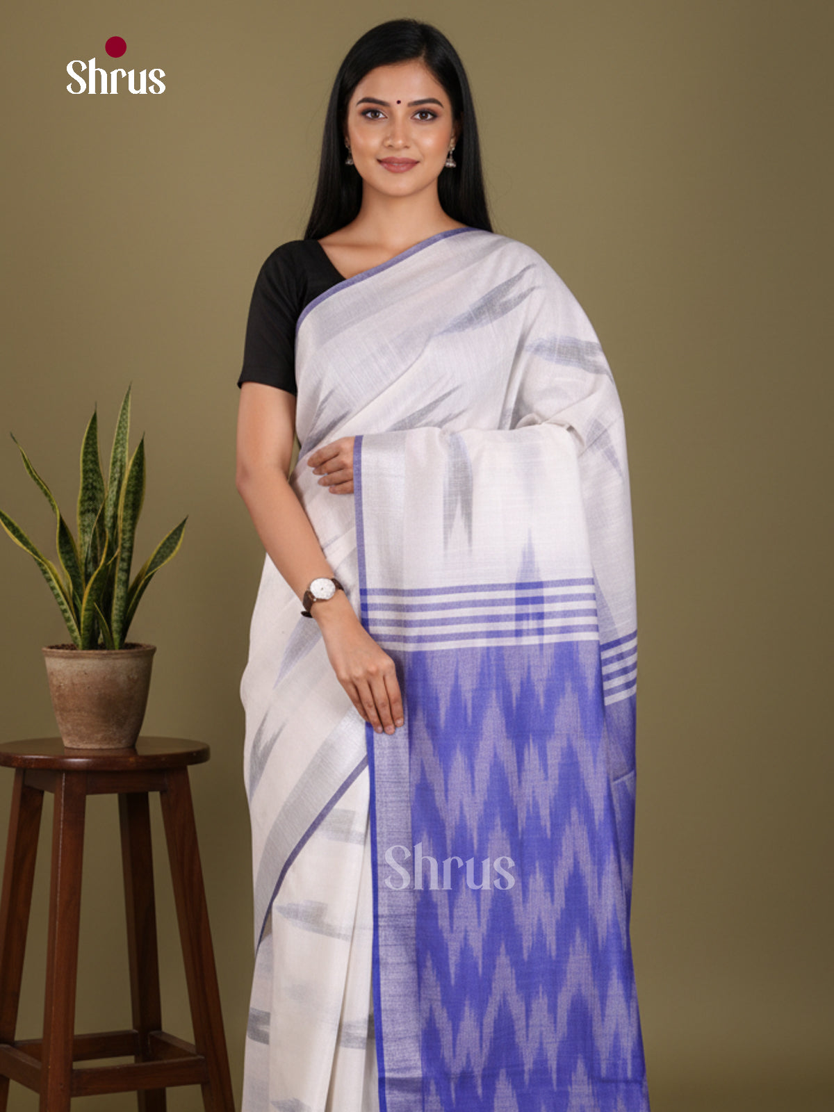 DKS17085 - Semi Ikkat Saree