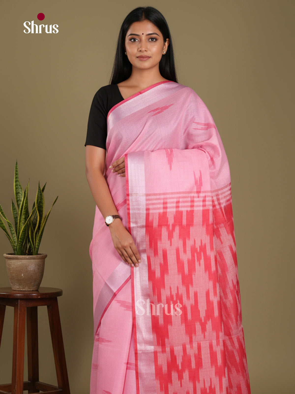 DKS17087 - Semi Ikkat Saree