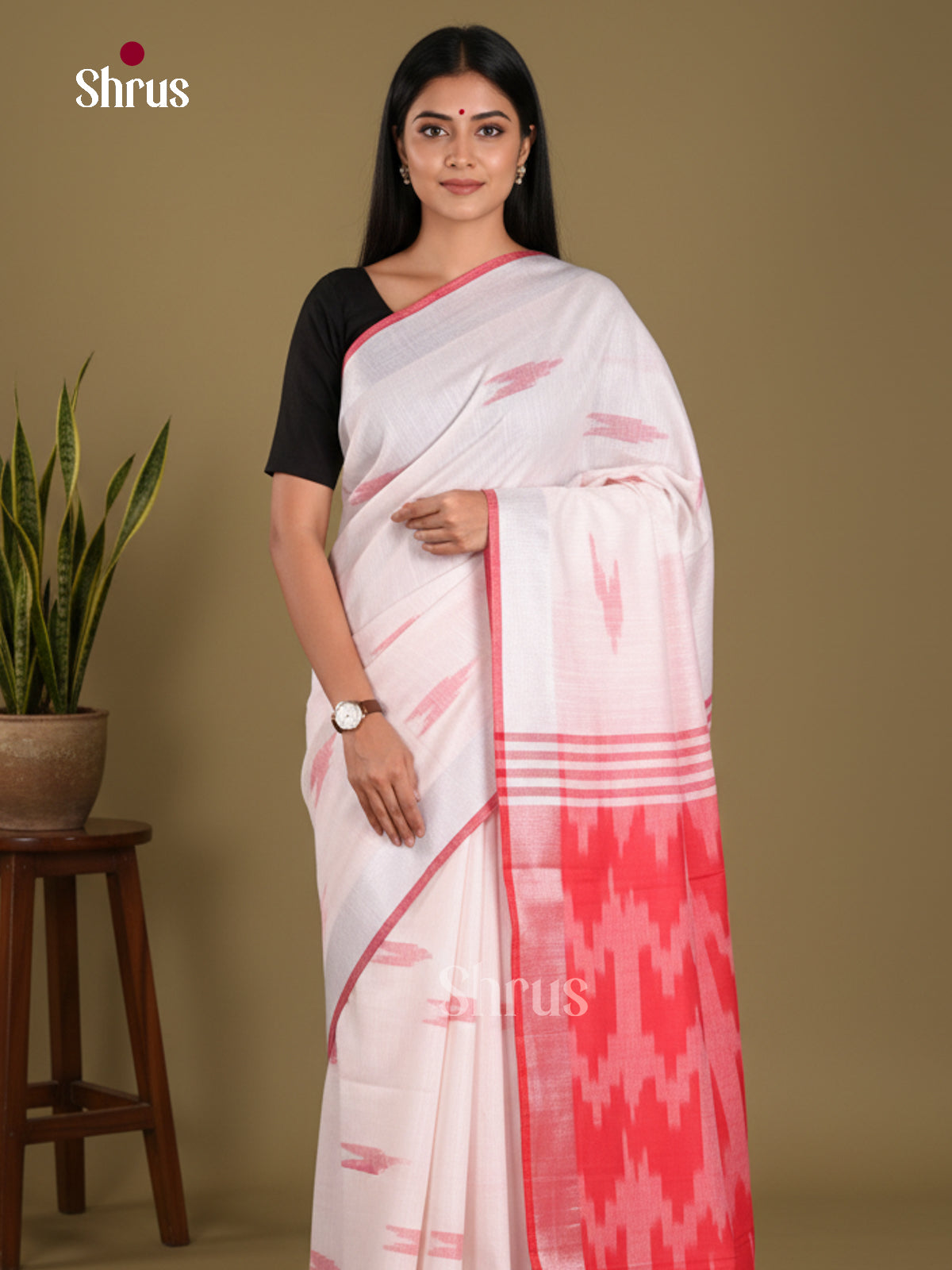 DKS17092 - Semi Ikkat Saree