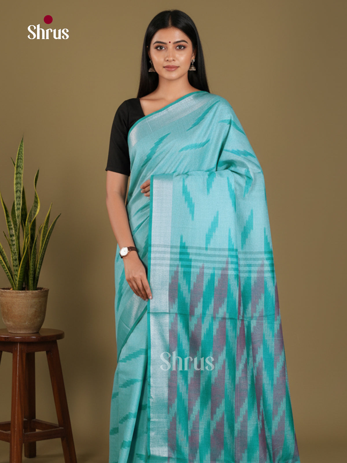 DKS17097 - Semi Ikkat Saree