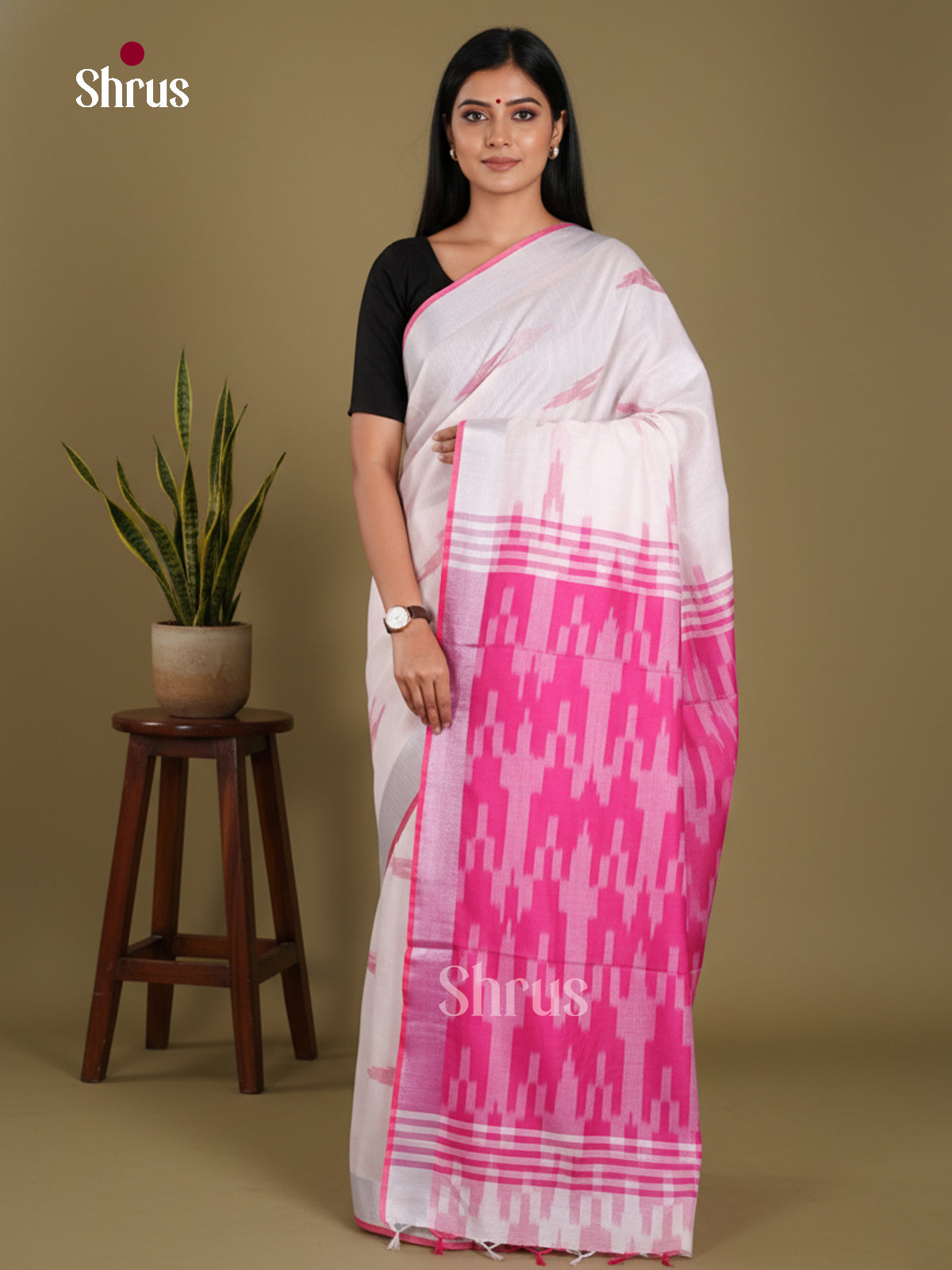 DKS17098 - Semi Ikkat Saree