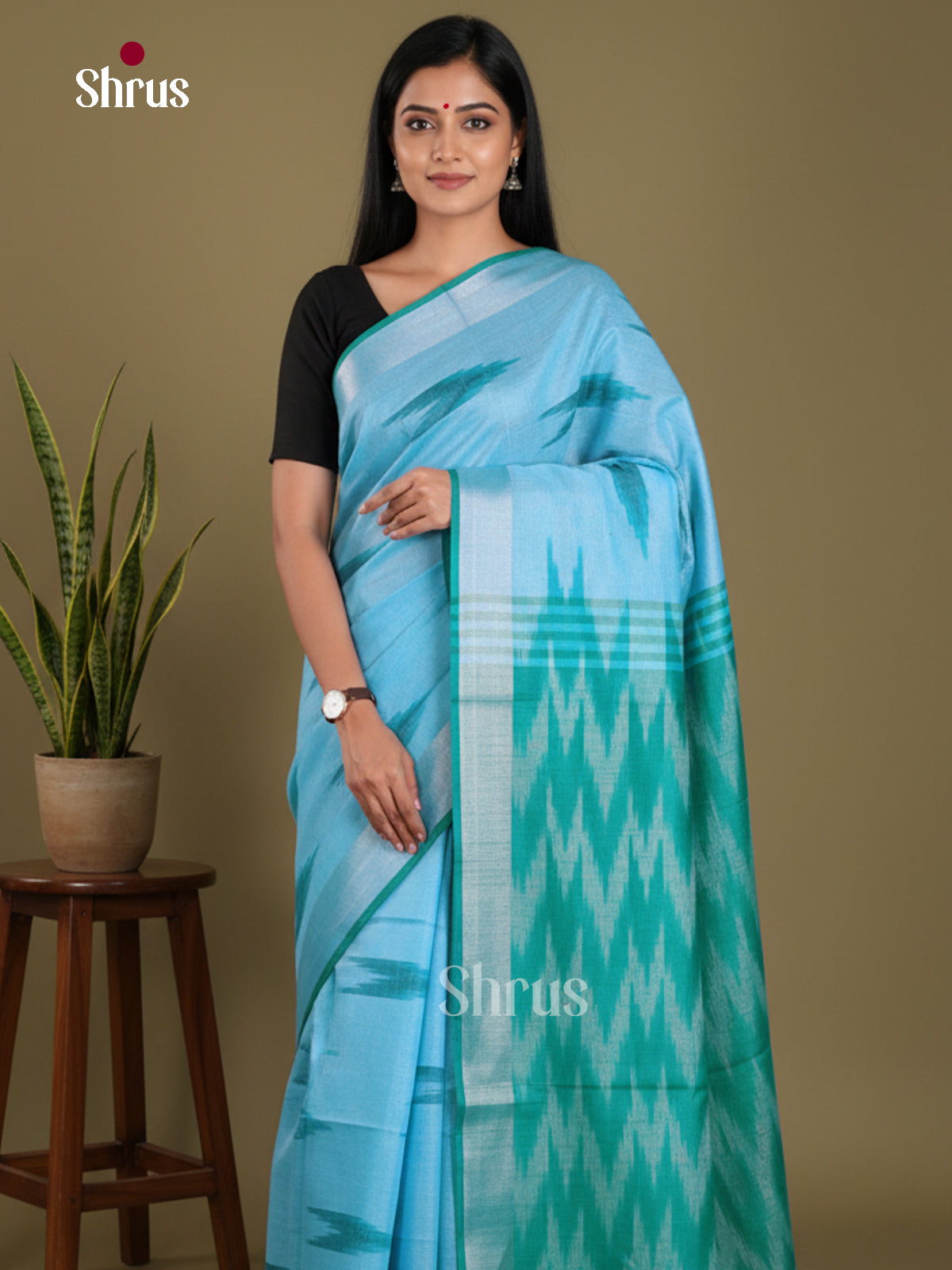 DKS17102 - Semi Ikkat Saree