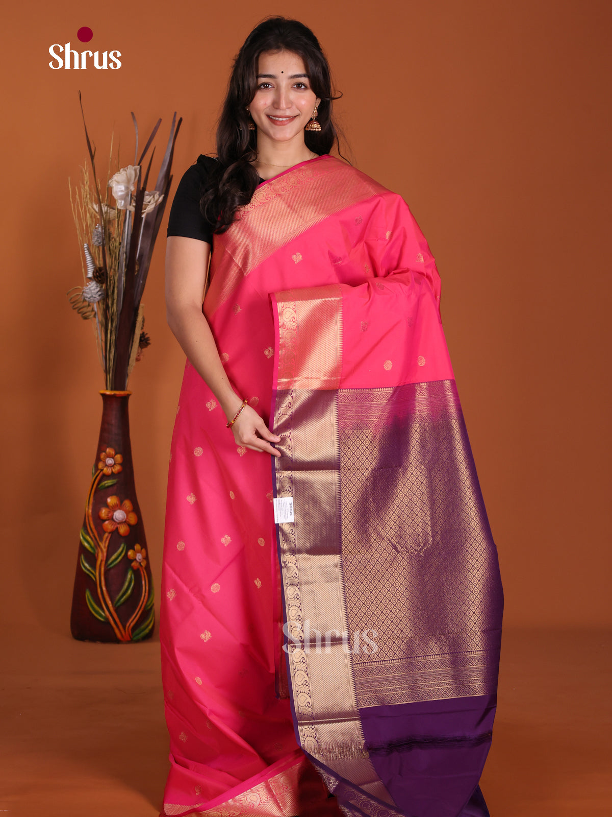 DKS17158 - Semi Kanchipuram Saree - Shop on Shrus.com