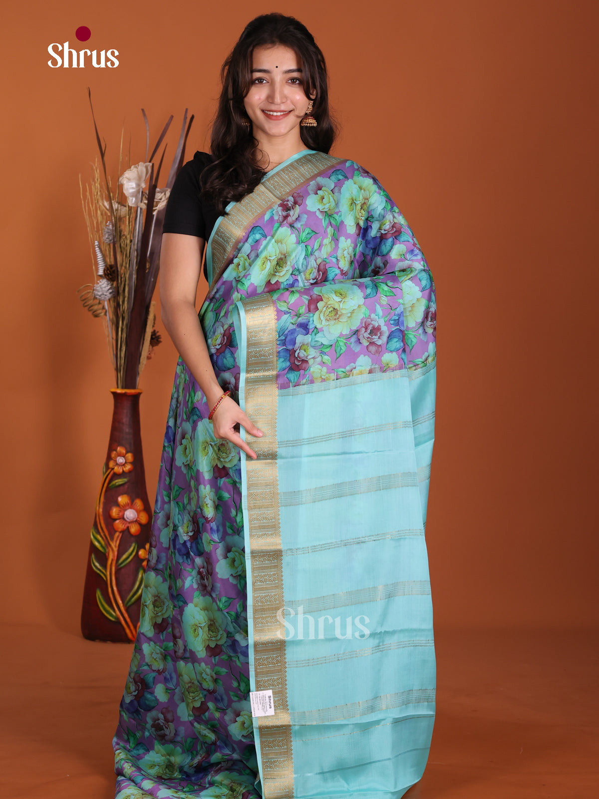 DKS18001 - Mysore Silk Print Saree